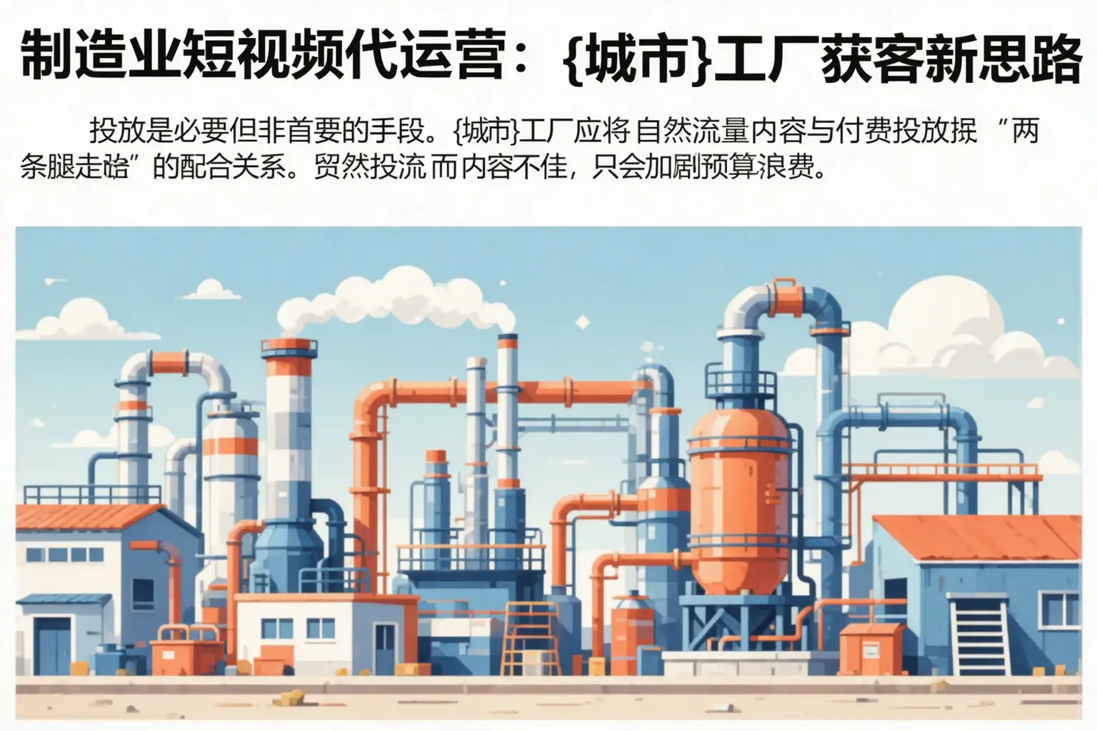制造业短视频代运营：乌恰工厂获客新思路